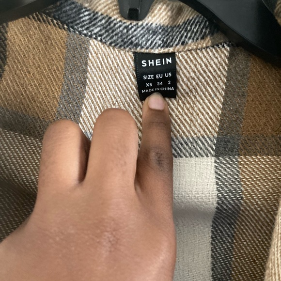 Flannel button up shacket - Picture 1 of 6